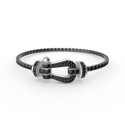 FRED FORCE LARGE HORSESHOE FULL DIAMOND TENNIS BRACELET
